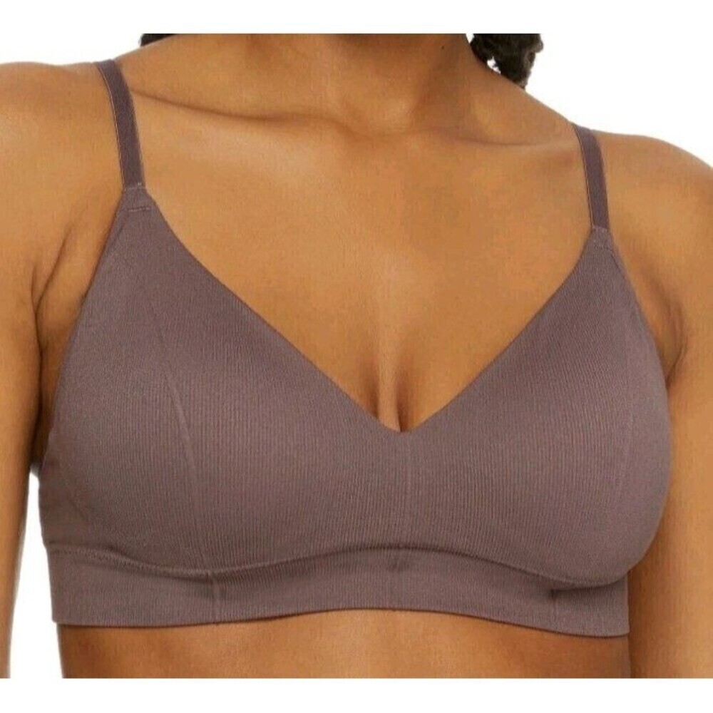 Maidenform Seamless Bra Bralette Size Large DM2303 Pure Comfort Feel Good Brown